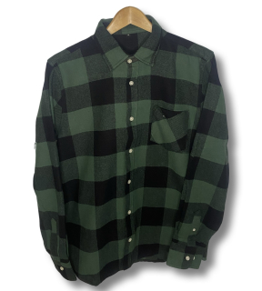 Pánská flanelová košile TEXFACE zelená kostka