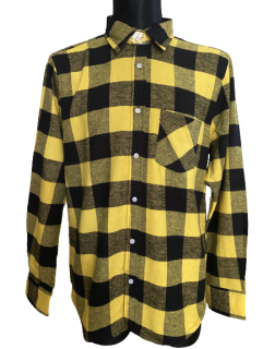 Pánská flanelová košile TEXFACE žlutá kostka