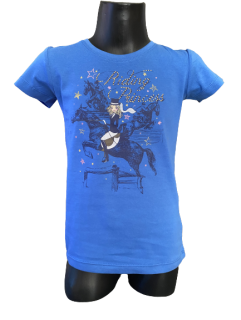 TEXFACE dívčí tričko modré s potiskem